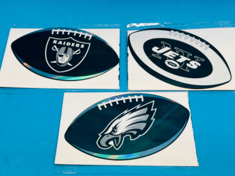 Photo 1 of 811257…3 football vending stickers in plastic sleeves 