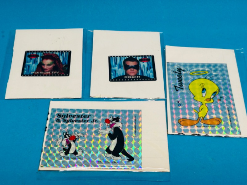 Photo 1 of 811265…Batman film cell cards and hologram cartoon stickers in plastic 