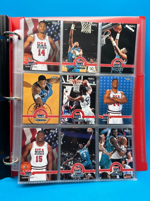 Photo 1 of 811278…complete set USA international basketball cards in binder