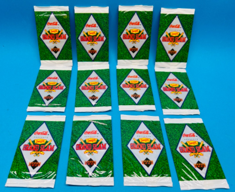 Photo 1 of 811289… 12 sealed Coca Cola Denny’s 1992 upper deck Grand Slam baseball card packs