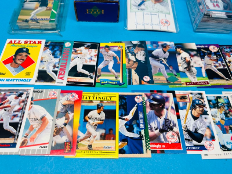 Photo 2 of 811299…Don Mattingly , Lou Gehrig postcards, and sports cards sets