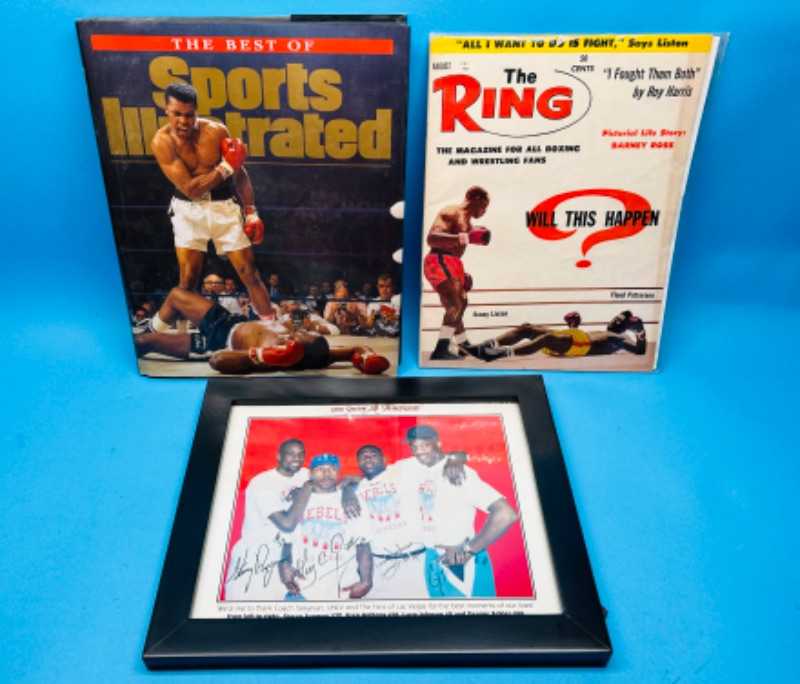 Photo 1 of 811302…1963 The Ring magazine , UNLV Rebels and sports illustrated hardcover book