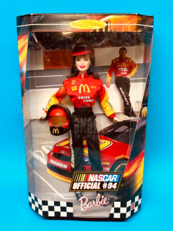 Photo 1 of 811318…Barbie NASCAR official #94 doll McDonald’s 