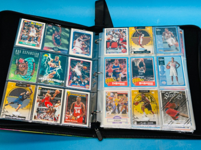 Photo 1 of 811330…360 mixed basketball trading cards in binder