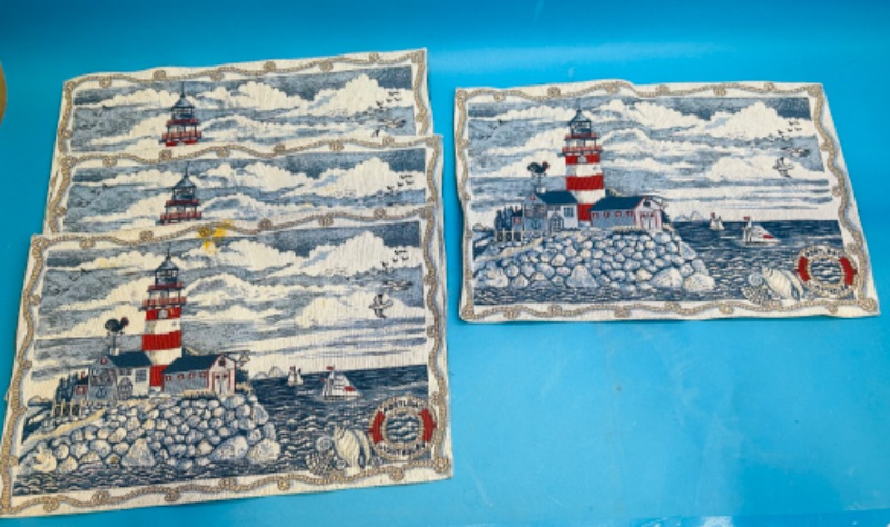 Photo 1 of 811362…4 vintage nautical placemats 