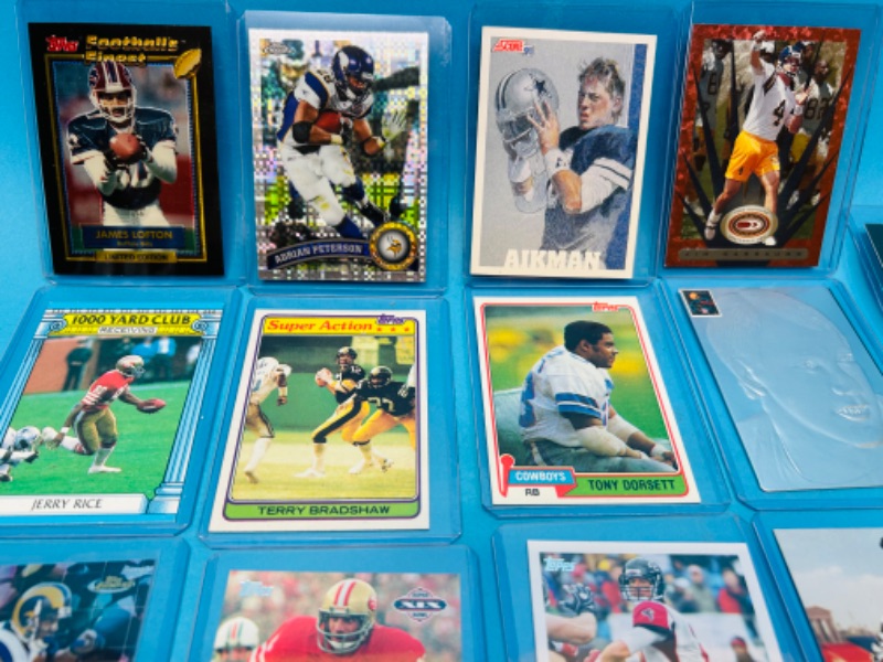 Photo 2 of 811367…14 collectible football cards in hard plastic sleeves 