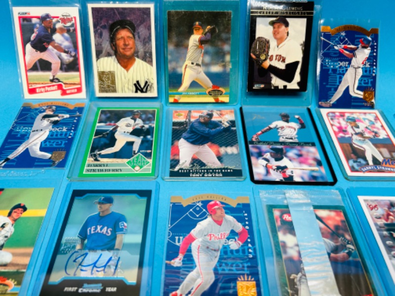 Photo 2 of 811368…collectible baseball l cards in hard plastic sleeves 