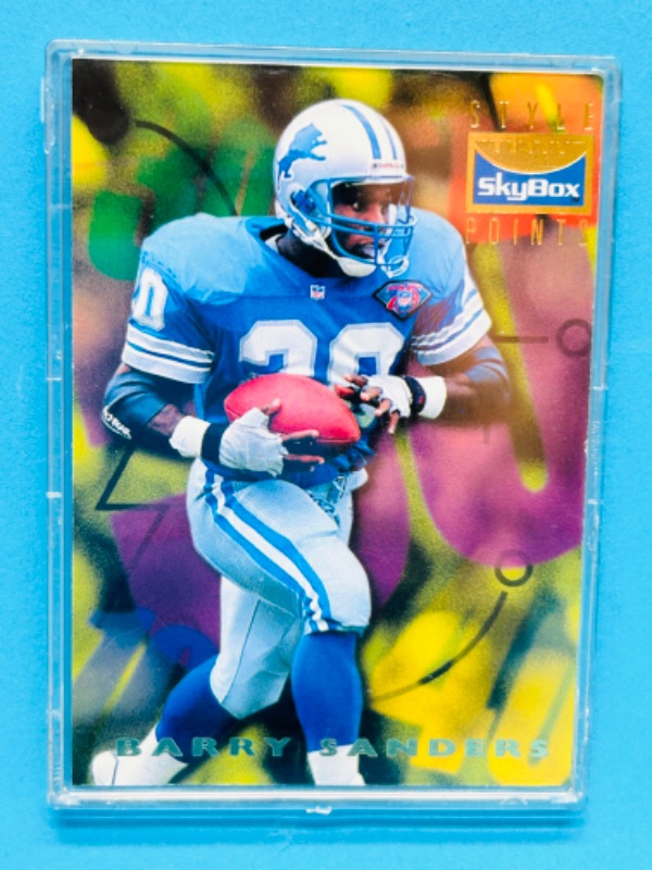 Photo 1 of 811375…skybox Barry Sanders style points card 146  in hard plastic case