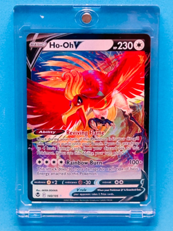 Photo 1 of 811378…Pokémon  holo card 140/195 Ho-Oh  in hard plastic case