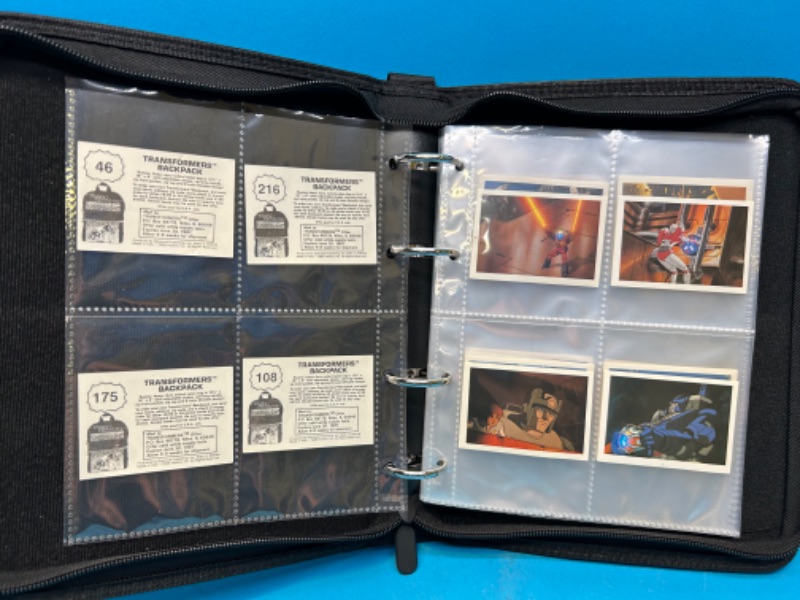 Photo 3 of 811388…60 vintage 1986 transformers backpack stickers in binder 