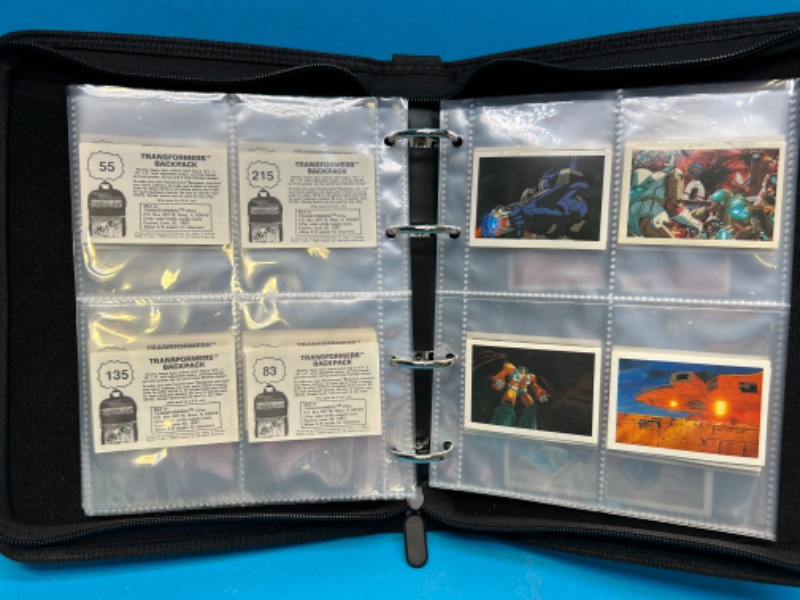 Photo 6 of 811388…60 vintage 1986 transformers backpack stickers in binder 