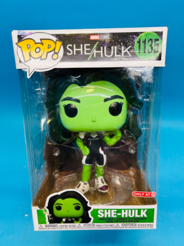 Photo 3 of 811390…Gigantic huge Funko Pop She-Hulk bobble head figure 1135- wear on package 