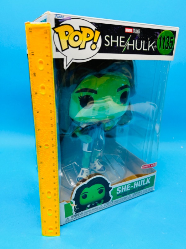 Photo 5 of 811390…Gigantic huge Funko Pop She-Hulk bobble head figure 1135- wear on package 