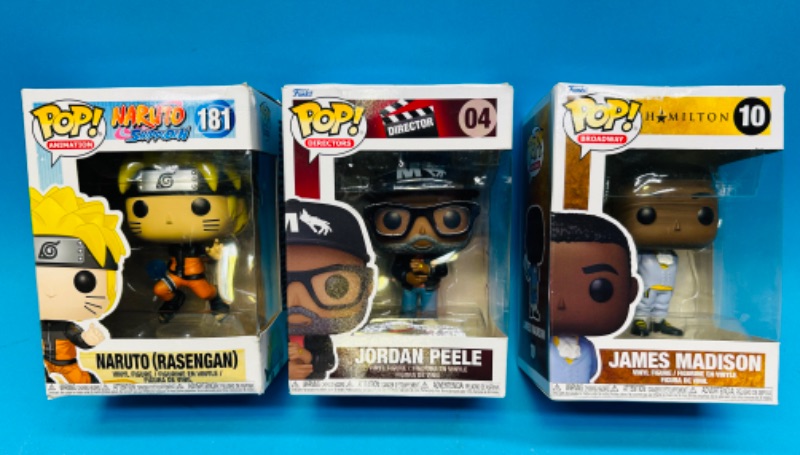 Photo 1 of 811391…damage on packages- 3 Funko pop vinyl figures 