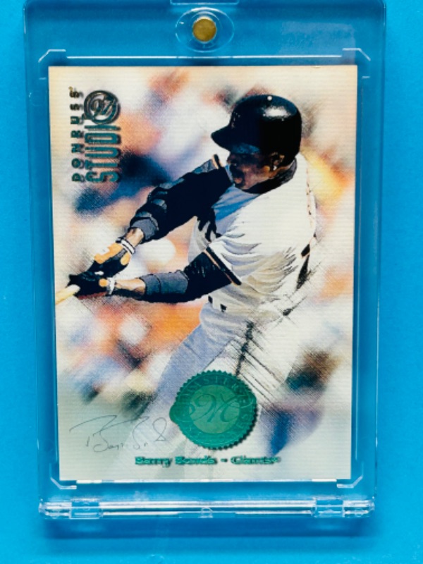 Photo 1 of 811414…Donruss Barry Bonds master stroke card 1 in hard plastic case