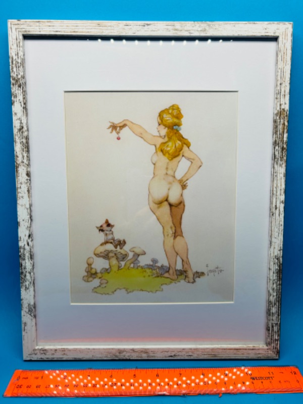 Photo 1 of 811431… framed Frank Frazetta  art 11 x 14”