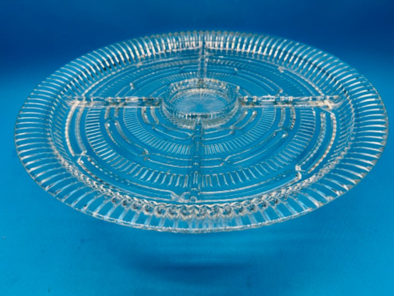 Photo 1 of 811433…14” vintage pressed glass serving dish anchor Hocking?