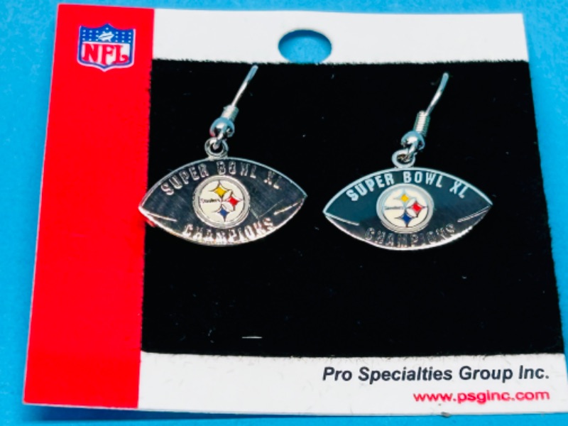 Photo 1 of 811436…NFL Steelers Super Bowl XL champions pirced earrings 