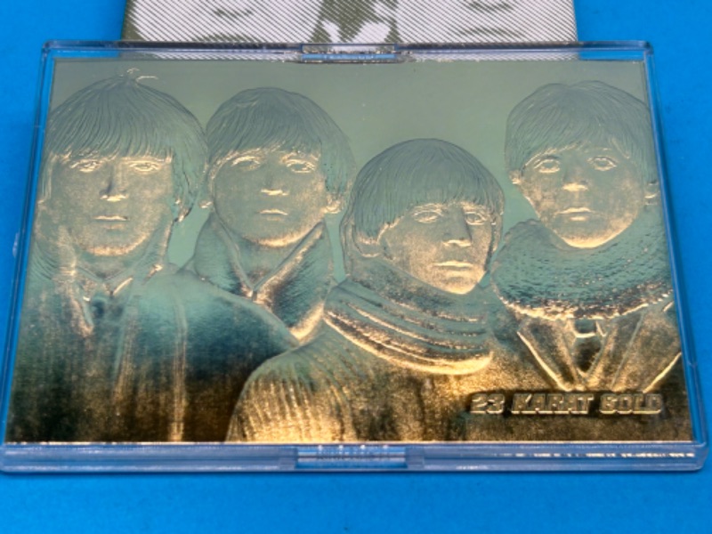 Photo 2 of 811439…Beatles 23K gold sculptured trading card with coa