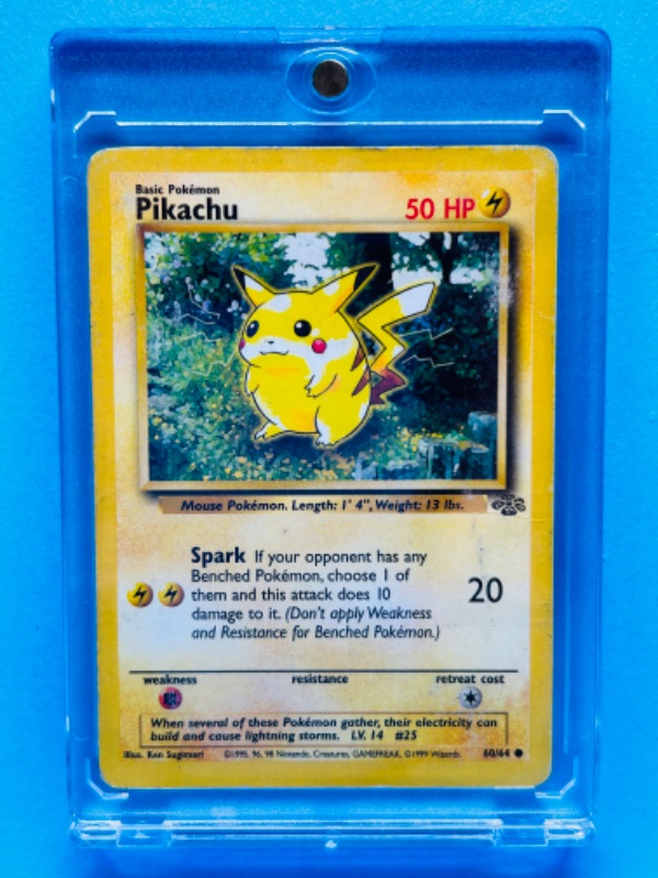 Photo 1 of 811451…Pokémon Pikachu card 60/64 in hard plastic case