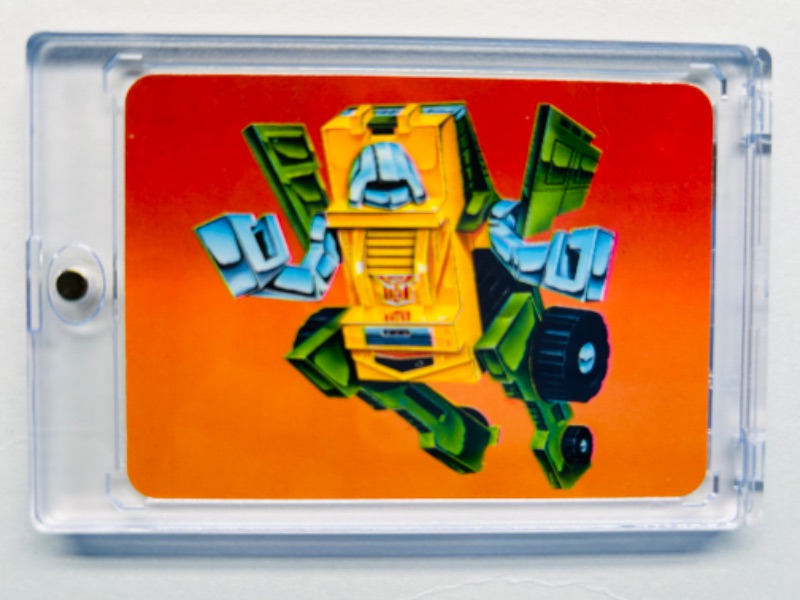 Photo 1 of 811458…vintage 1985 transformers series 1 card 23 in hard plastic case 