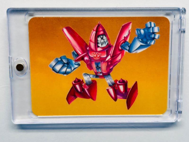 Photo 1 of 811459… vintage 1985 transformers series 1 card 29 in hard plastic case 