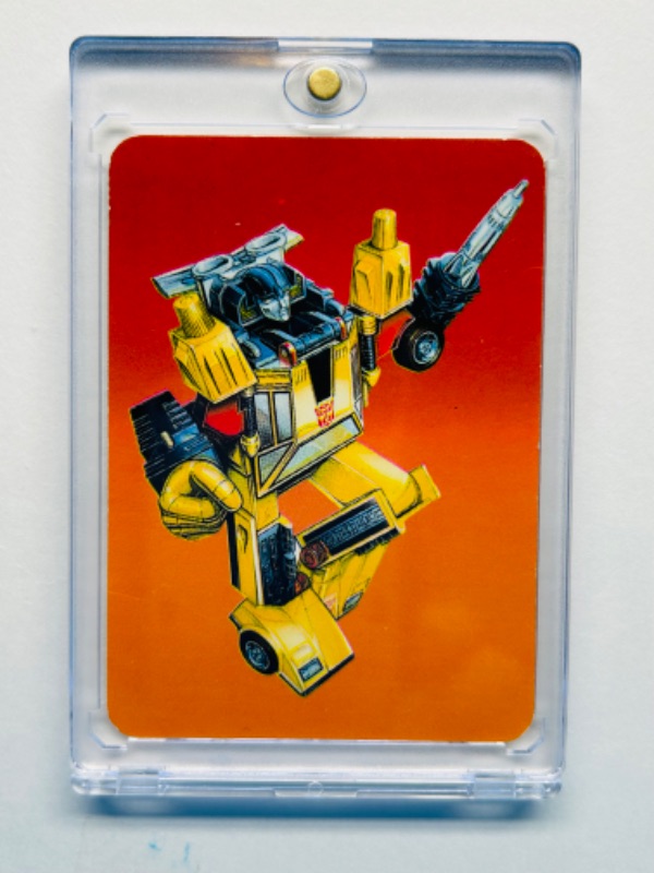 Photo 1 of 811460… vintage 1985 transformers series 1 card 10 in hard plastic case 