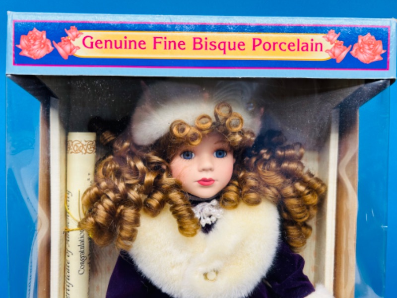 Photo 2 of 811462…large genuine fine bisque porcelain doll with COA 