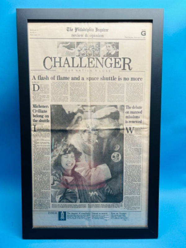 Photo 1 of 811463…1986 the Philadelphia Inquirer Space Shuttle Challenger newspaper article section G - see all photos 