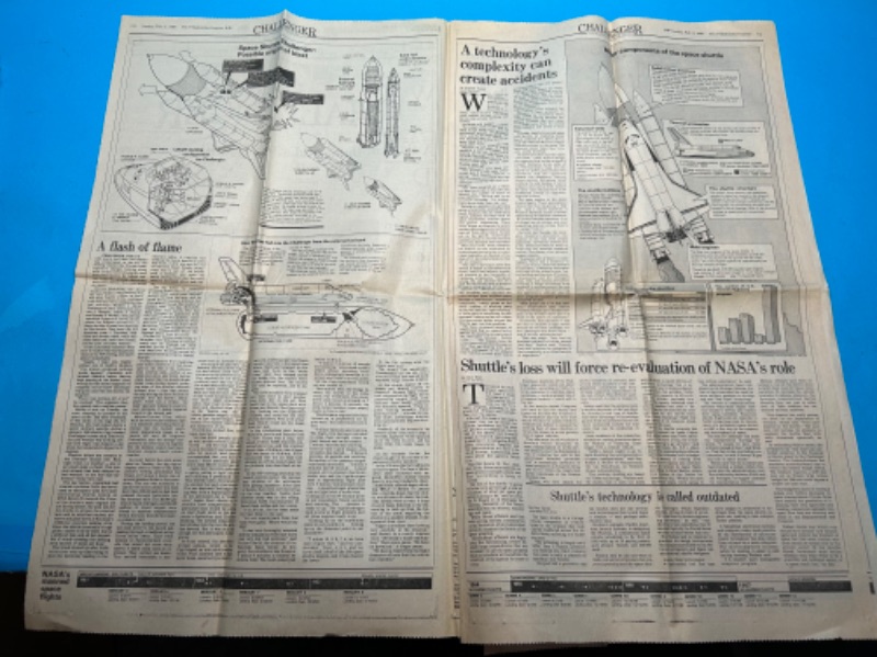 Photo 4 of 811463…1986 the Philadelphia Inquirer Space Shuttle Challenger newspaper article section G - see all photos 