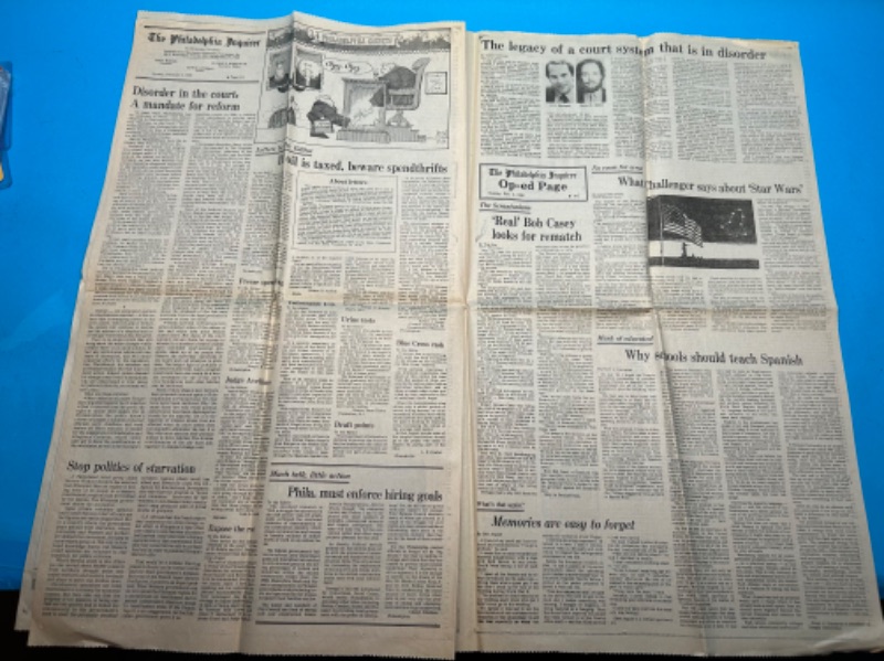 Photo 5 of 811463…1986 the Philadelphia Inquirer Space Shuttle Challenger newspaper article section G - see all photos 