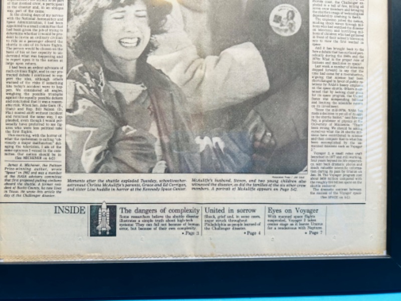 Photo 8 of 811463…1986 the Philadelphia Inquirer Space Shuttle Challenger newspaper article section G - see all photos 