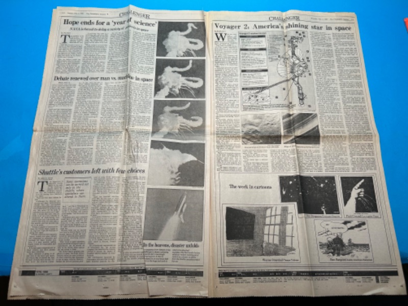 Photo 6 of 811463…1986 the Philadelphia Inquirer Space Shuttle Challenger newspaper article section G - see all photos 