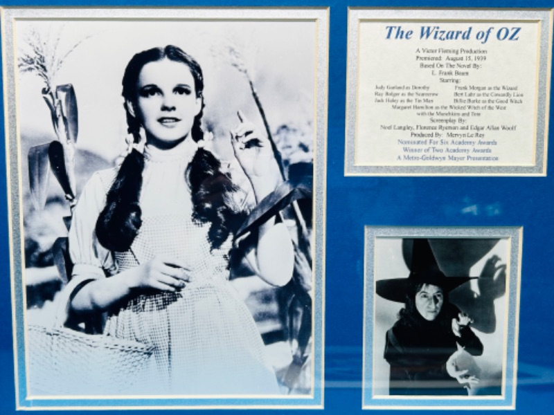 Photo 2 of 811471…wizard of oz picture and postcard framed in 11 x 14