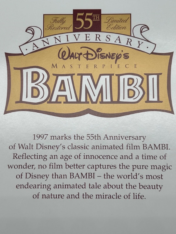 Photo 2 of 811474…Disney Bambi 55th Anniversary limited edition framed in 11 x 14 