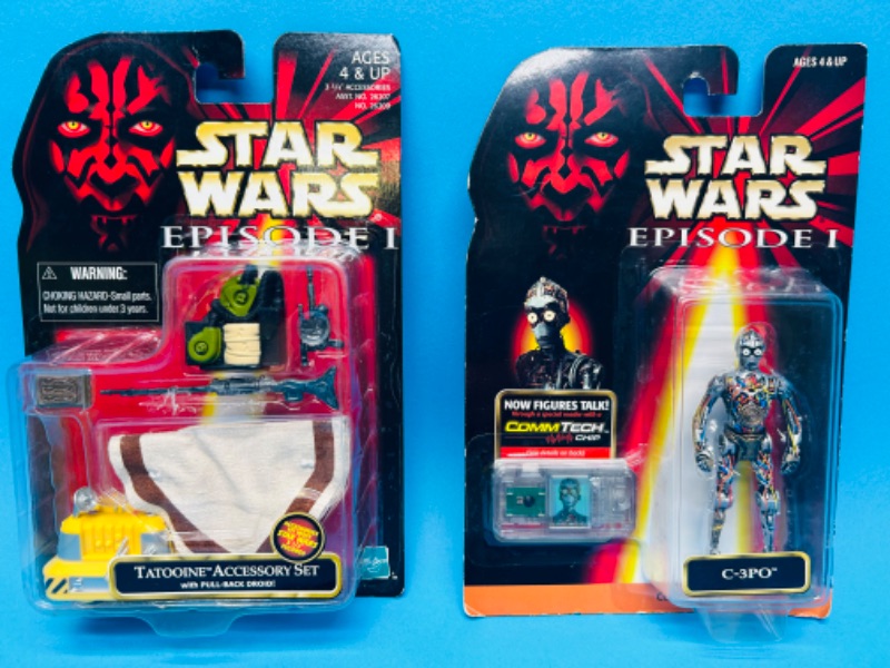 Photo 1 of 811476…2 Star Wars episode I figures 