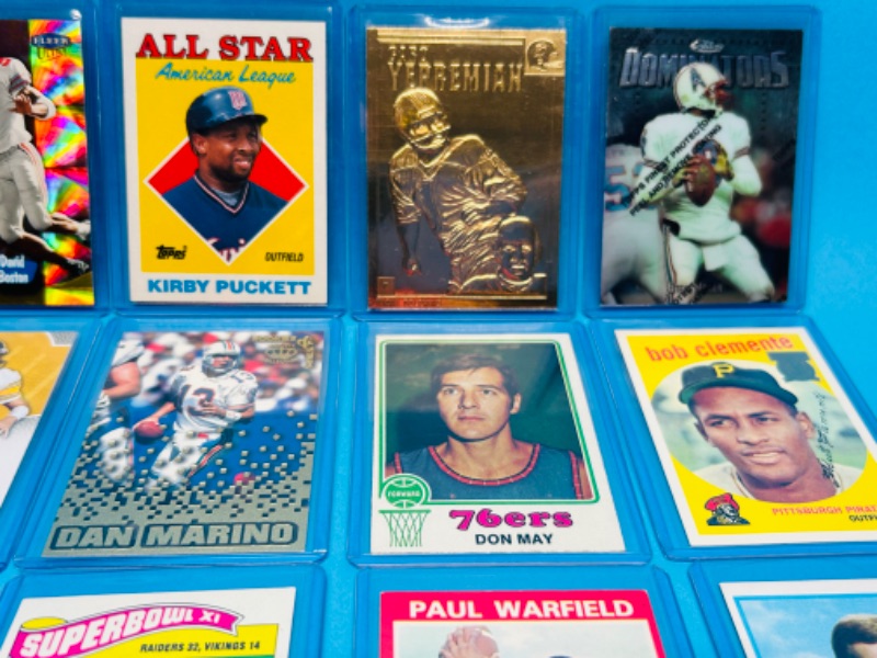 Photo 4 of 811490…15 collectible sports cards  in hard plastic sleeves 