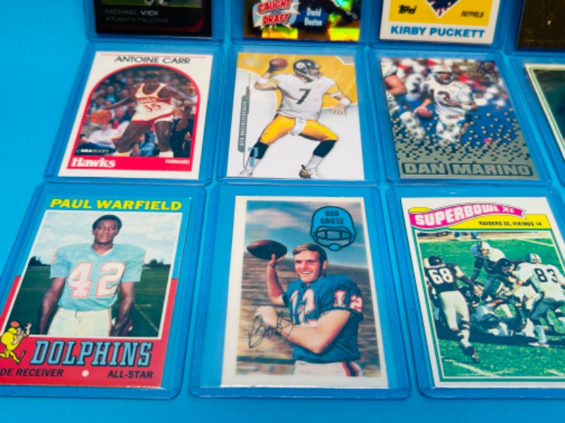 Photo 5 of 811490…15 collectible sports cards  in hard plastic sleeves 