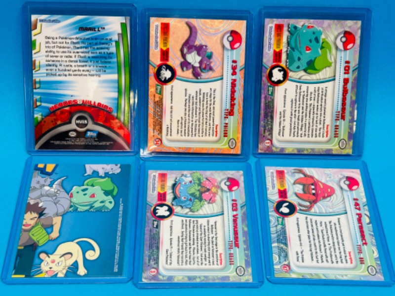 Photo 3 of 811506…6 topps Pokémon cards in hard plastic sleeves 