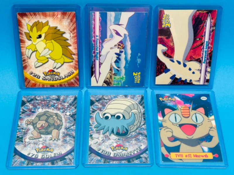 Photo 1 of 811507… 6 topps Pokémon cards in hard plastic sleeves 