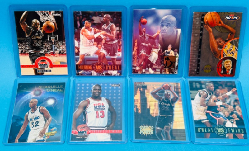 Photo 1 of 811508…8 Shaquille O’Neal trading cards in hard plastic sleeves 