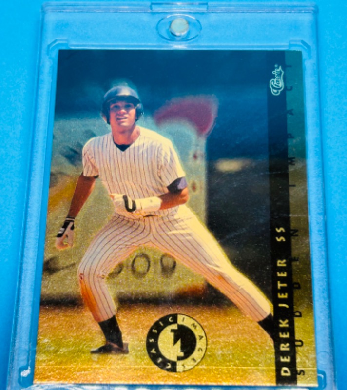 Photo 1 of 811533…classic images Derek Jeter foil card SI 3  in hard plastic case 