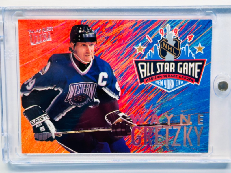 Photo 1 of 811541…fleer ultra Wayne Gretzky all star game card 10  in hard plastic case