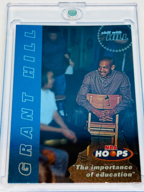 Photo 2 of 811543… NBA Hoops Grant Hill foil card 8! in hard plastic case 