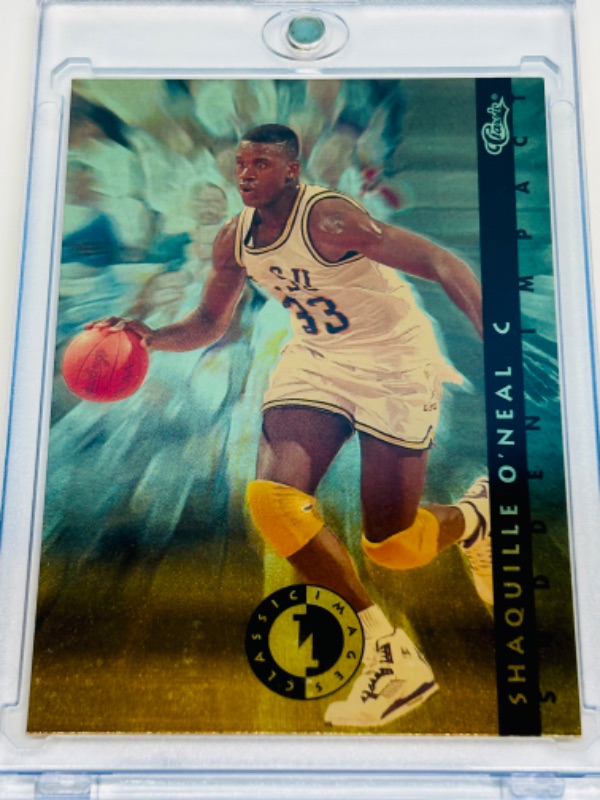 Photo 1 of 811548…classic images Shaquille O’Neal chrome card SI9 in hard plastic case