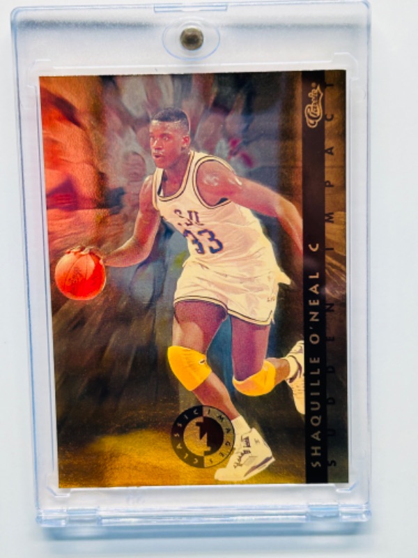 Photo 3 of 811548…classic images Shaquille O’Neal chrome card SI9 in hard plastic case