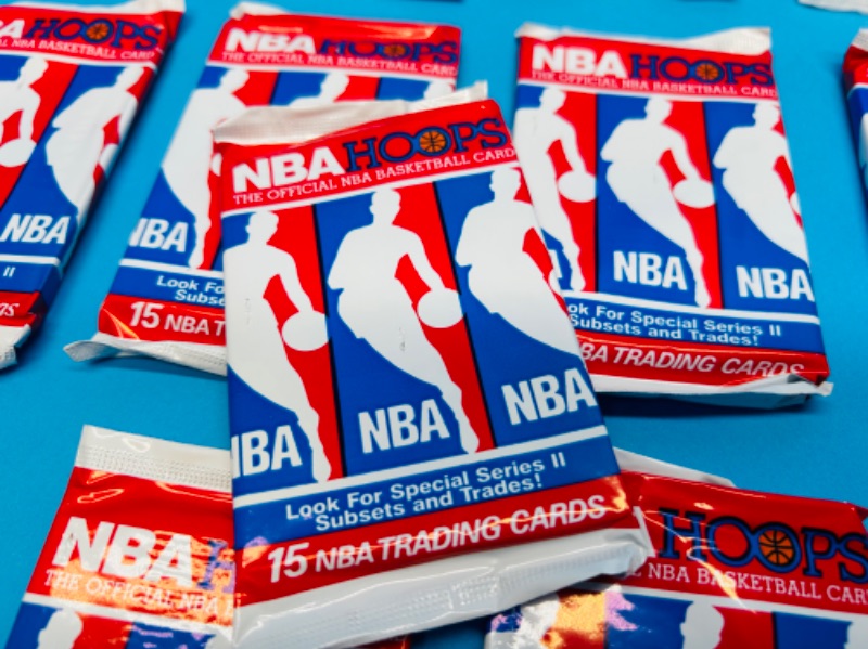 Photo 2 of 811560…15 sealed NBA Hoops basketball card packs 15 in each