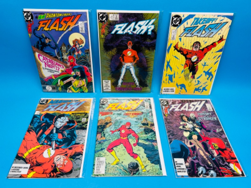 Photo 1 of 811566… 6 Flash  comics in plastic sleeves 