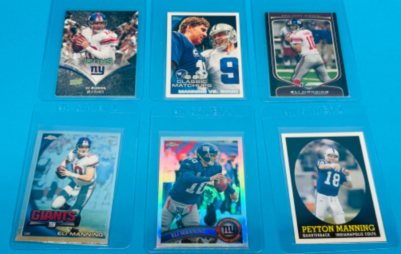 Photo 1 of 811572…Peyton and Eli Manning trading cards in hard plastic sleeves 