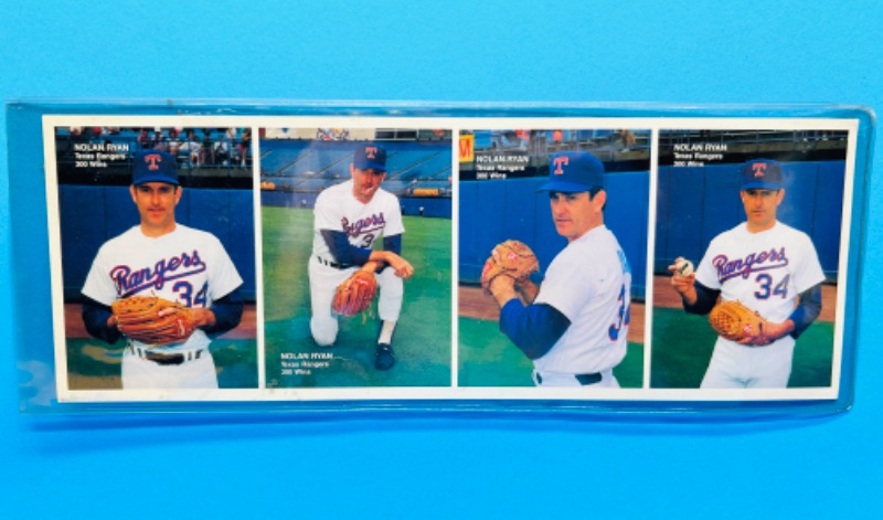 Photo 1 of 811574…4 uncut Nolan Ryan Mother’s Cookies cards in plastic 